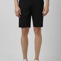 Van Heusen Black Regular Fit Solid Shorts-picture-12