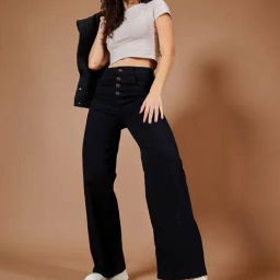 Dolce Crudo Black Denim Solid Jeans-image-53