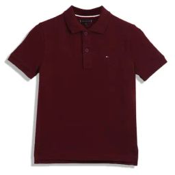 Tommy Hilfiger Kids Deep Rouge Regular Fit Polo T-Shirt-picture-20