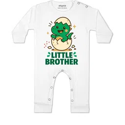 Arvesa Kids-Unisex White Cotton Rompers-picture-16