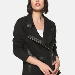 Campus Sutra Women Black Solid Tailored Jacket-image-57
