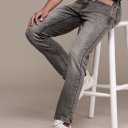 WROGN Men Straight Fit Heavy Fade Stretchable Jeans-image-23