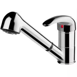 EUROBRASS 16.8 inch Silver Brass Chrome Finish Deck Mounted Single Lever Sink Mixer Faucet With Swivel Spout-30