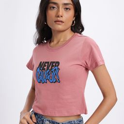 glitchez Printed Pure Cotton Crop T-shirt-image-35