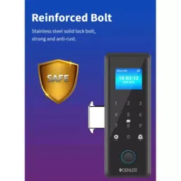 Denler Wi-Fi Smart Glass Door Lock With Finger Print & Pin Code Access DS04 image 5