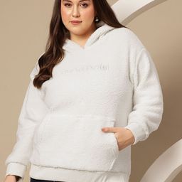 Contrast Detail Sweatshirt Fleece Hooded Sweatshirt-image-26