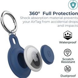 nudfsy 4PCS Airtag, Airtag Case Cover Holder [Fit Tightly Design] [Hold Air Tag Securely] Waterproof Airtag Keychain Shell Protective Case with Keychain image 2