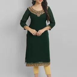 Jash Creation Ethnic Motifs Yoke Design Thread Work Georgette Kurta-picture-49
