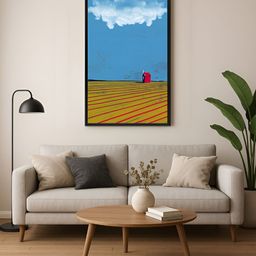 999Store Blue & Yellow Canvas Other Wall Paintings-image-97