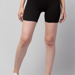UllasPemium Black Cotton Sports Shorts-image-107