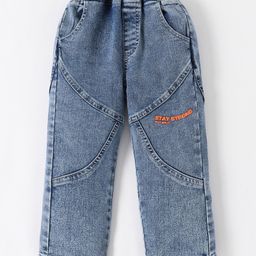 Kookie Kids Denim Full Length Solid Jeans- Blue-image-80