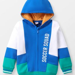 Babyhug Cotton Full Sleeves Cut & Sew Sweatjacket With Hood HD Print - Multicolour-image-85