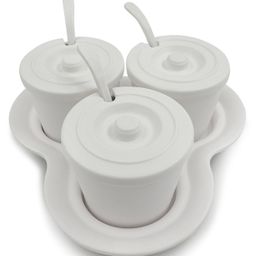 Superware Melamine  Pickle Set -Matte White ( 10 pcs) Trio Sauce Set-5