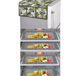 Dakshya Industries Fridge Top Cover and Fridge Mat Combo Set of 5-35