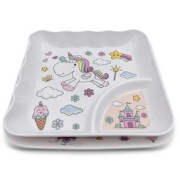 Superware Melamine Kids sandwich plate- unicorn ( Set of 2 ) image 3