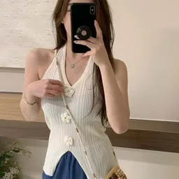 KPOP Halter Neck Sleeveless Top-picture-16