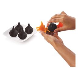 DS Modak Mould Three Fold Plastic Modak Maker for Ganpati Chocolate Modak Shaper Sacha Set Combo of 2 Size Modak Mould - Yellow image 5