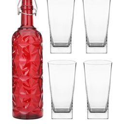 SOMIL Red Glass Airtight Can Bottle-image-86