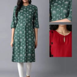 W Green & Red Printed Kurta - Pack of 2-17