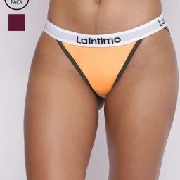 La Intimo Purple & Orange Comfort Fit Panties - Pack Of 2-image-24