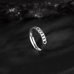 GIVA 925 Sterling Silver Classic Chain Ring Adjustable For Men-image-87