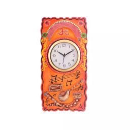 eCraftIndia KWC624 Musical Instruments Embossed Colorful Wooden Handcrafted Wooden Wall Clock-image-36