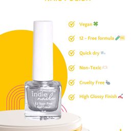 Indie Nails Set Of 2 12 Toxin Free Nail Color - 5 ml Each - Good As Gold-Silver Sonic image 3