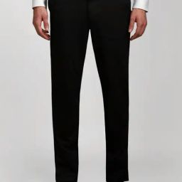 Louis Philippe Black Slim Fit Texture Trousers-image-33