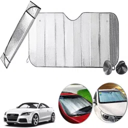 Auto Pearl F249 Dashboard Sun Shade Cover with Suction Cup for Audi TT (Silver)-16