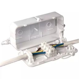 HYLEC JUNCTION BOX, 4WAY, POLYPROPYLENE, WHITE, DEBOX-40