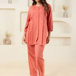 Moda Rapido Mandarin Collar Tunic With Trouser-image-82