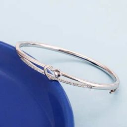 GIVA 925 Sterling Silver Minimal Heart Bracelet Adjustable For Women-image-7