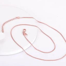 GIVA 925 Sterling Silver Rose Gold Ripple Of HappIness Chain For Women-image-15