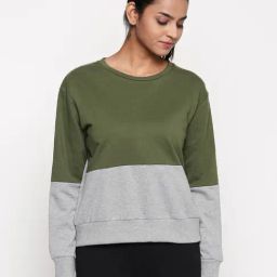 Ajile by Pantaloons Olive Cotton Sweatshirt-image-96