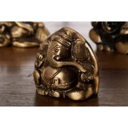 eCraftIndia Brass Antique Finish Two Faced Lord Ganesha-10