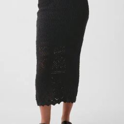 GAP Black Slim Fit Solid Skirt-image-82
