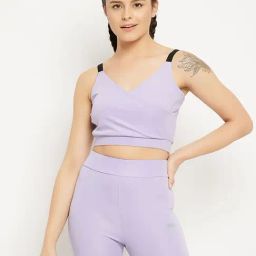 Clovia Purple Sports Bra-image-6