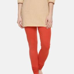 Dollar Missy Orange Cotton Leggings-picture-36