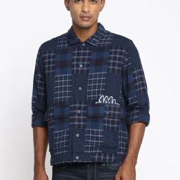 Lee Blue Slim Fit Check Shirt-image-25