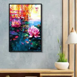 999Store Multicolor Canvas Wall Painting Panel With Fibre Frame-24