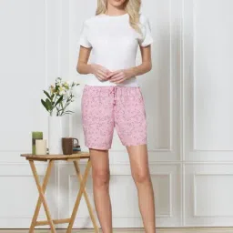 Van Heusen Pink Printed Shorts-image-63