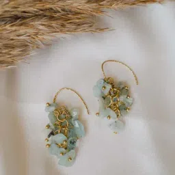 Fashka Sage Green Drop Earrings-25