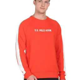 U.S. Polo Assn. Red Cotton Regular Fit Self Pattern Sweatshirt-19