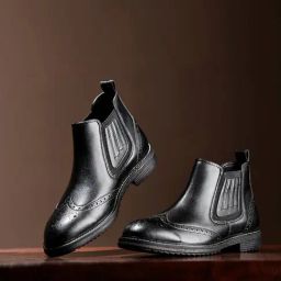 Duke Men's Black Chelsea Boots-picture-19