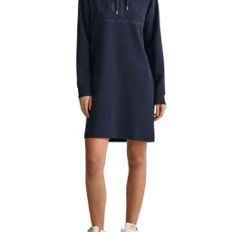 Gant Navy Embroidered Shift dress-image-33