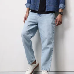 ether Men Light Fade Baggy Jeans-image-37