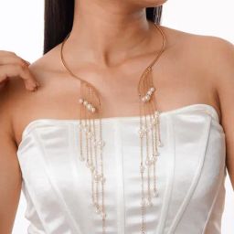 Joker & Witch Aegle Golden Pearl Necklace for Women-39