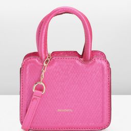 DressBerry Snake Skin Textured Structured Handheld Bag-4