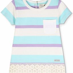 Cherry Crumble Girls Multicolor Stripes Lace Hem Pep Top-image-17