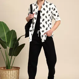 Mast & Harbour Opaque Printed Casual Shirt-picture-20
